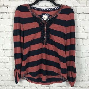 Anthro Postmark Striped Long Sleeve Shirt
